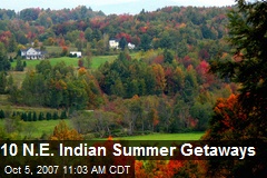 10 N.E. Indian Summer Getaways