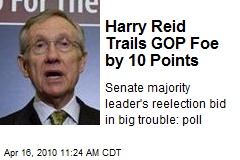 Harry Reid Trails GOP Foe by 10 Points