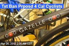 Txt Ban Prposd 4 Cal Cyclists