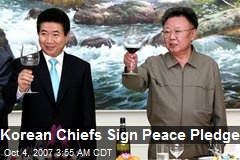 Korean Chiefs Sign Peace Pledge