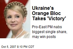 Ukraine's Orange Bloc Takes 'Victory'