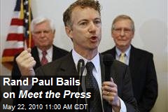 Rand Paul Bails on Meet the Press