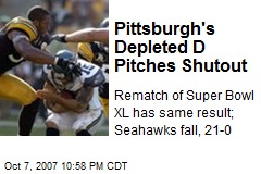 Pittsburgh's Depleted D Pitches Shutout