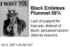 Black Enlistees Plummet 58%