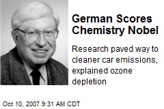 German Scores Chemistry Nobel