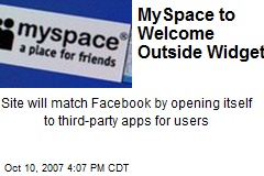 MySpace to Welcome Outside Widgets