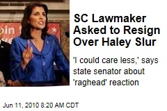 SC Lawmaker Asked to Resign Over Haley Slur