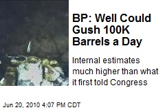 BP: Well Could Gush 100K Barrels a Day