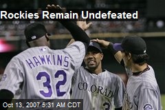 Rockies Remain Undefeated