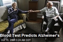 Blood Test Predicts Alzheimer's