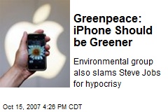 Greenpeace: iPhone Should be Greener
