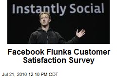 Facebook Flunks Customer Satisfaction Survey