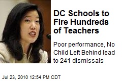 DC Schools to Fire Hundreds of Teachers