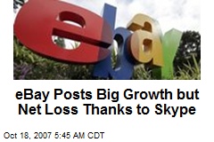 eBay Posts Big Growth but Net Loss Thanks to Skype