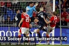US Soccer Beats Switzerland,1-0