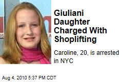Giuliani Daughter Charged With Shoplifting