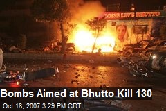 Bombs Aimed at Bhutto Kill 130