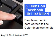 3 Teens on Facebook Hit List Killed