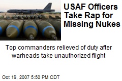 USAF Officers Take Rap for Missing Nukes