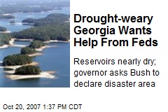 Drought-weary Georgia Wants Help From Feds