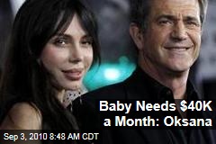 Baby Needs $40K a Month: Oksana