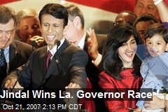 Jindal Wins La. Governor Race