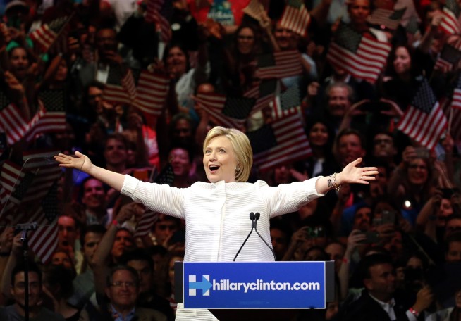 Clinton claims historic victory in Democratic primary
