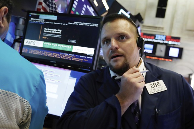 Markets Right Now: Tech, banks lead US stock indexes lower