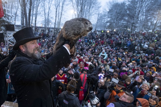 A gloomy Groundhog Day: Punxsutawney Phil says more winter