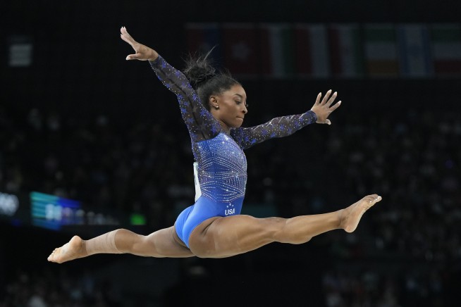 Simone Biles makes history with second all-around Olympic gymnastics title, 8 years after her first