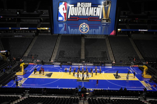 Long distance! Wrongly measured 3-point line on Nuggets' court fixed ahead of tipoff with Mavericks
