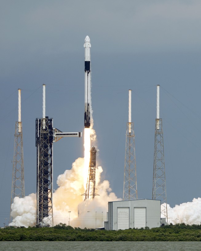 SpaceX launches rescue mission for 2 NASA astronauts who are stuck in space until next year