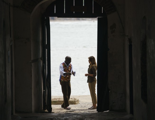 Melania Trump visits ex-slave holding facility in Ghana