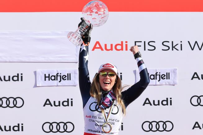 Mikaela Shiffrin holds off Emma Aicher to win record-tying 6th overall World Cup skiing title