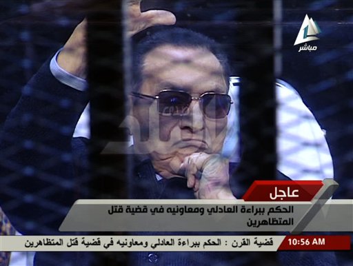 Egypt court drops murder charges against Mubarak