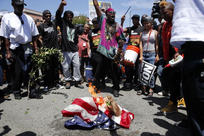 American flag burned outside LA office of congresswoman
