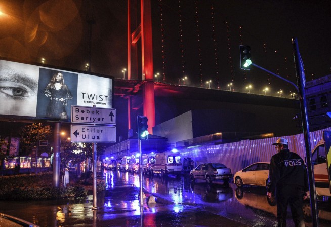 The Latest: Police look for clues at Istanbul shooting scene