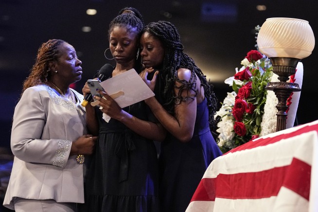 Hundreds pack funeral for Roger Fortson, the Black airman killed in his home by a Florida deputy