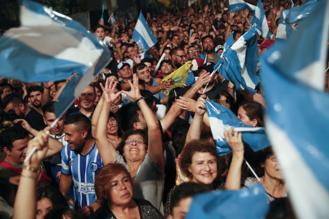 Argentina's center-left Peronists celebrate return to power