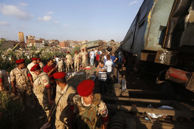 Train collision in northern Egypt kills 43; 122 injured