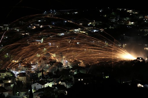 AP PHOTOS: On Greek island, rockets mark Orthodox Easter