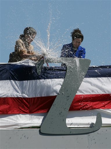 New US Navy destroyer Zumwalt christened in Maine