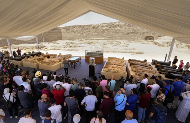 Egypt displays trove of newly discovered ancient artifacts