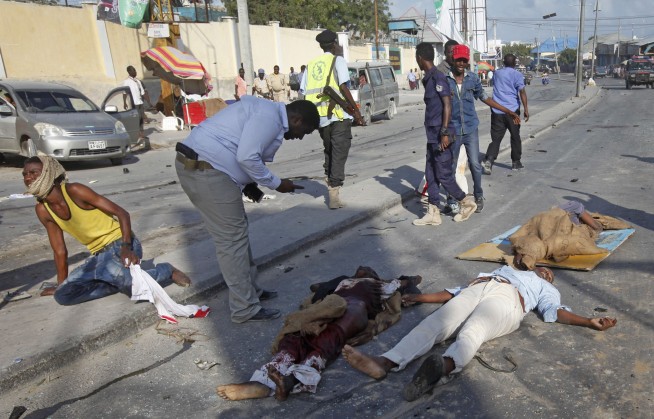 Huge blast rocks Somalia's capital; police say 20 killed