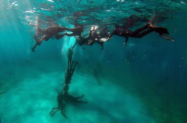 Dancers become divers for full underwater performance