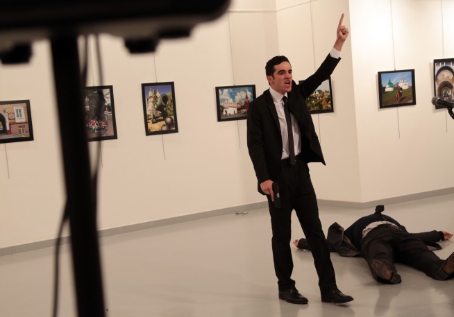 The Latest: Official: Russia ambassador to Turkey has died