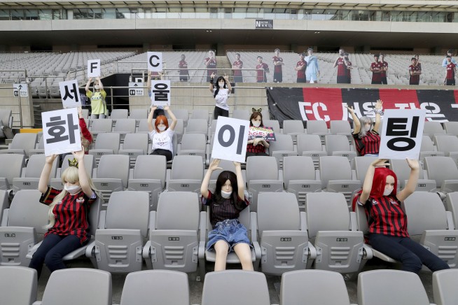 SKorean soccer team accused of putting sex dolls in seats
