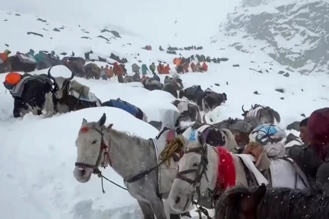 Snowstorm traps hundreds of hikers on Mount Everest during China's national holiday