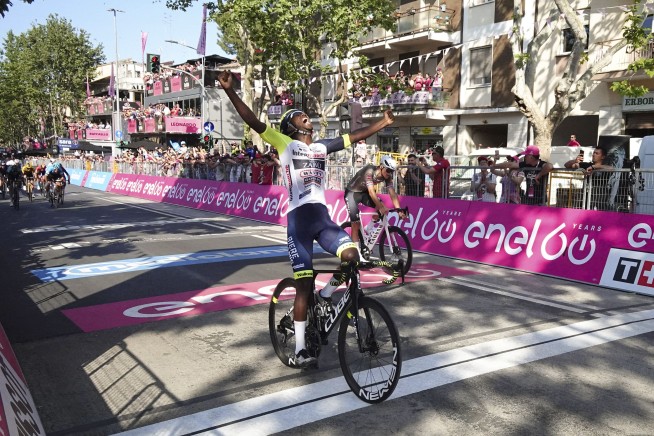 Oops! Jubilant Eritrean cyclist out after wine cork hits eye
