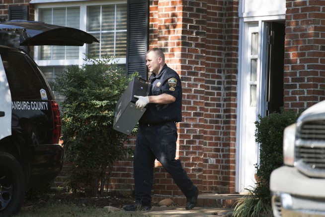 The Latest: Cookout gives officers a respite from search